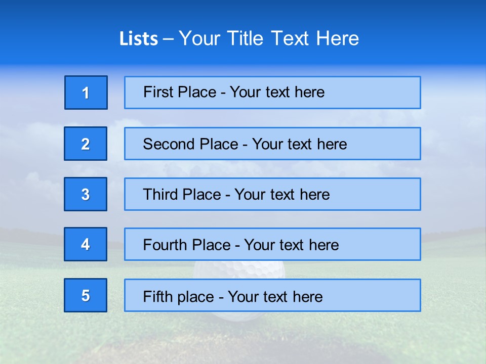 Golf Tournament PowerPoint Template