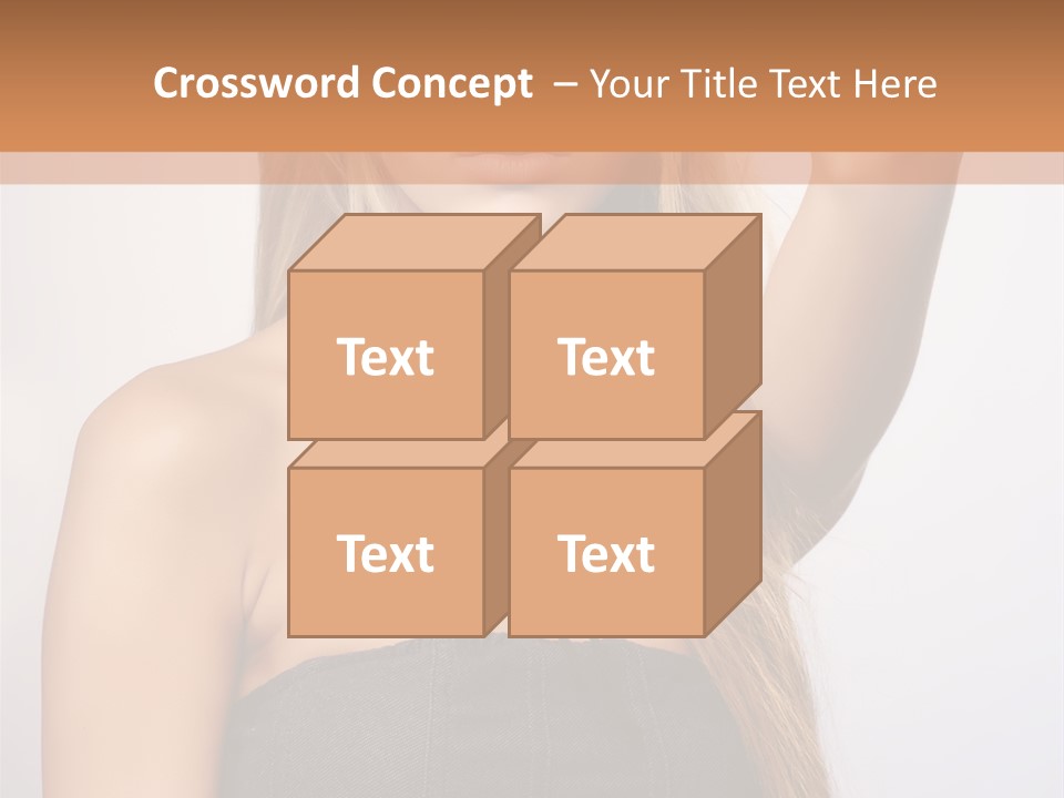Confident Gorgeous Blond PowerPoint Template