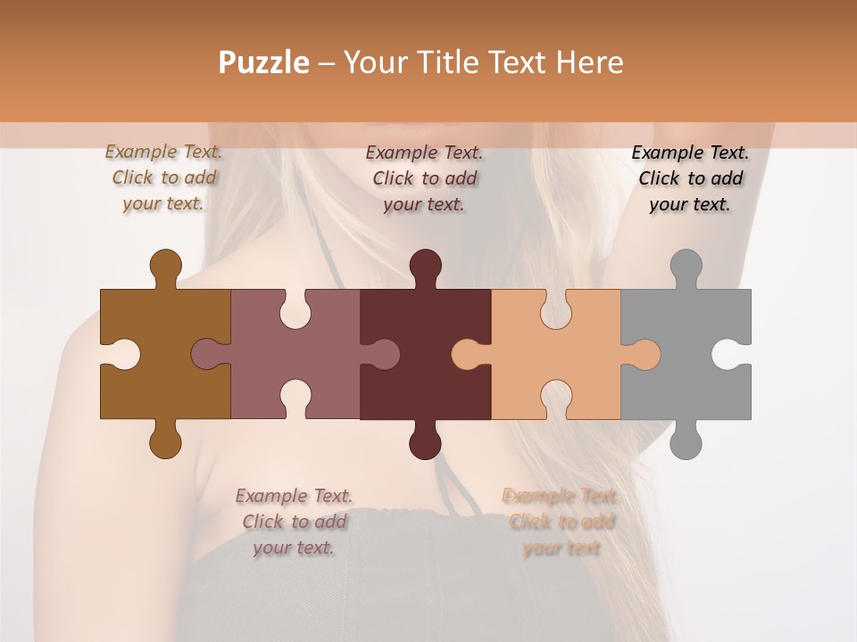 Confident Gorgeous Blond PowerPoint Template