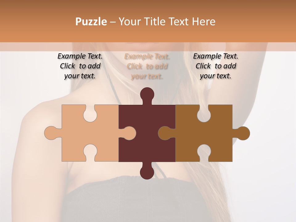 Confident Gorgeous Blond PowerPoint Template