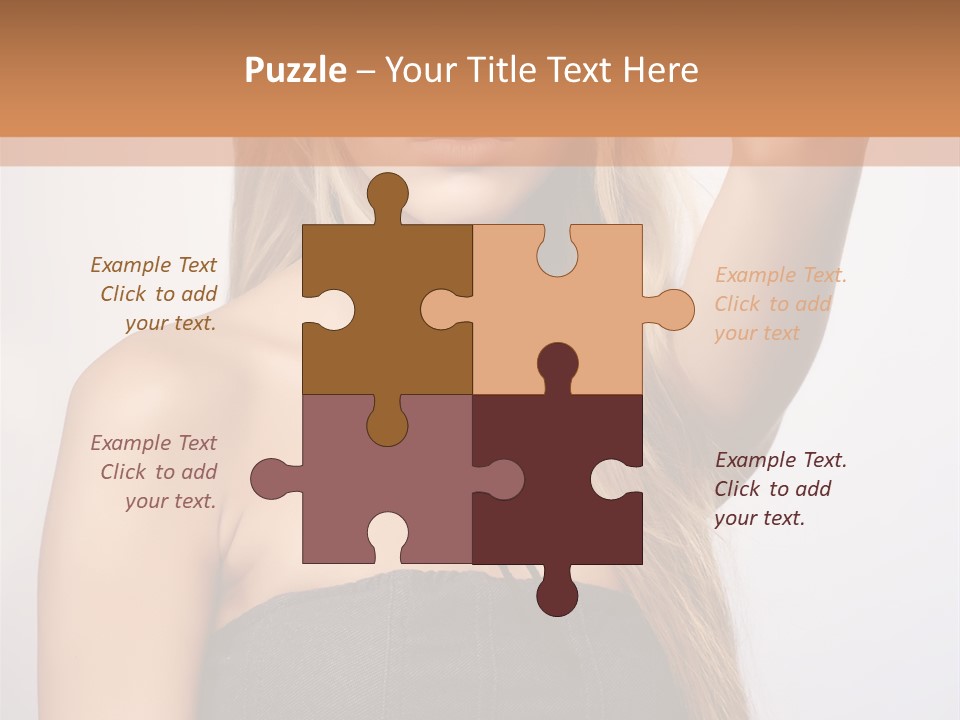 Confident Gorgeous Blond PowerPoint Template