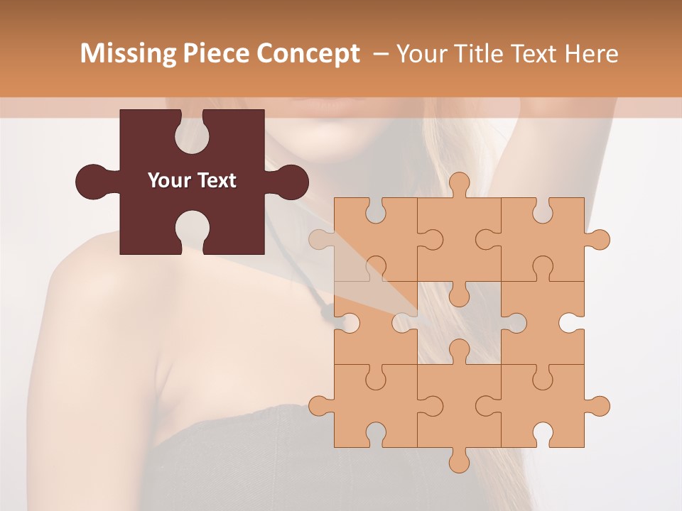 Confident Gorgeous Blond PowerPoint Template