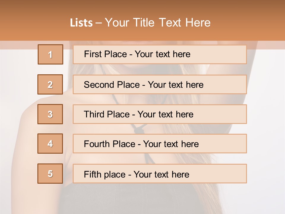 Confident Gorgeous Blond PowerPoint Template