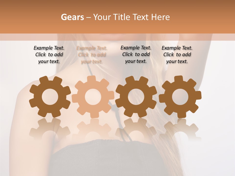 Confident Gorgeous Blond PowerPoint Template