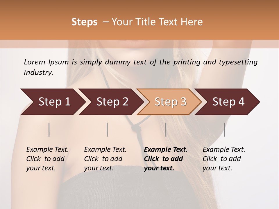 Confident Gorgeous Blond PowerPoint Template