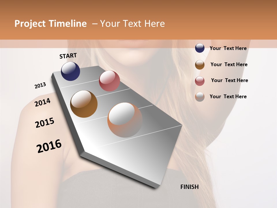 Confident Gorgeous Blond PowerPoint Template