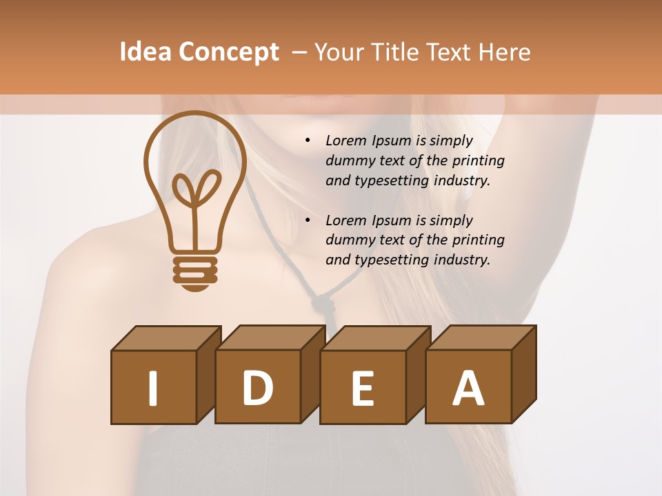 Confident Gorgeous Blond PowerPoint Template