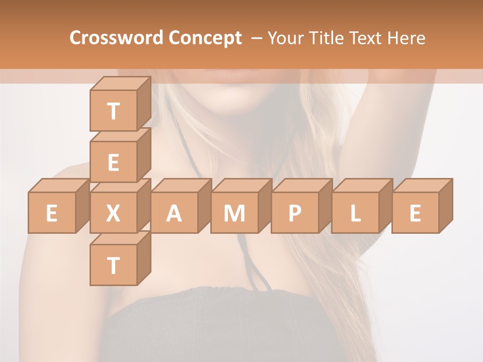 Confident Gorgeous Blond PowerPoint Template