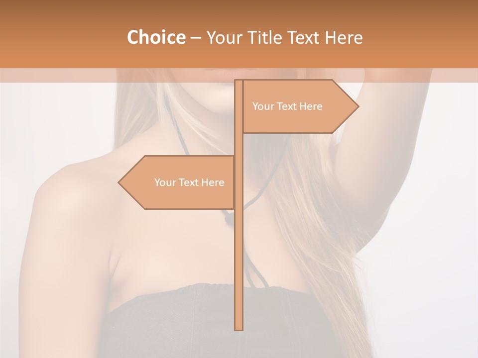 Confident Gorgeous Blond PowerPoint Template