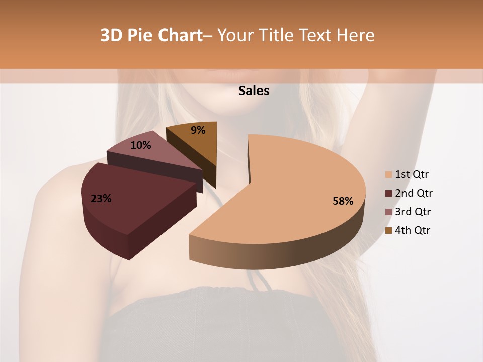 Confident Gorgeous Blond PowerPoint Template