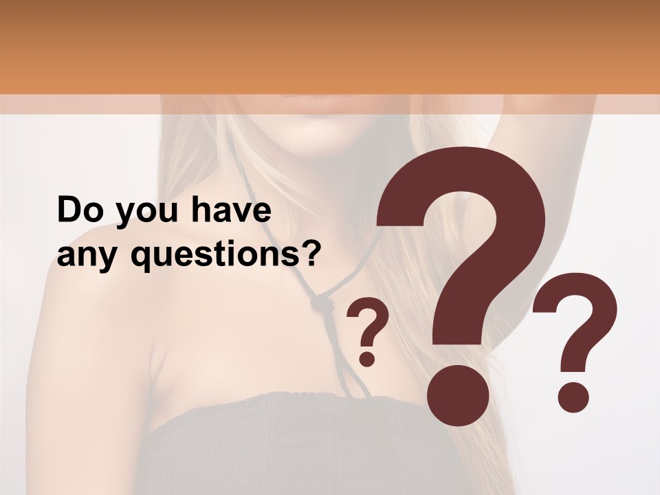Confident Gorgeous Blond PowerPoint Template