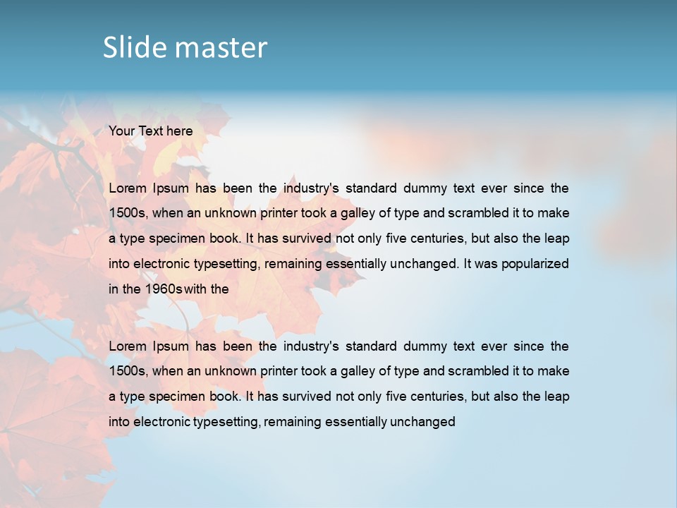 Foliage Maple Color PowerPoint Template