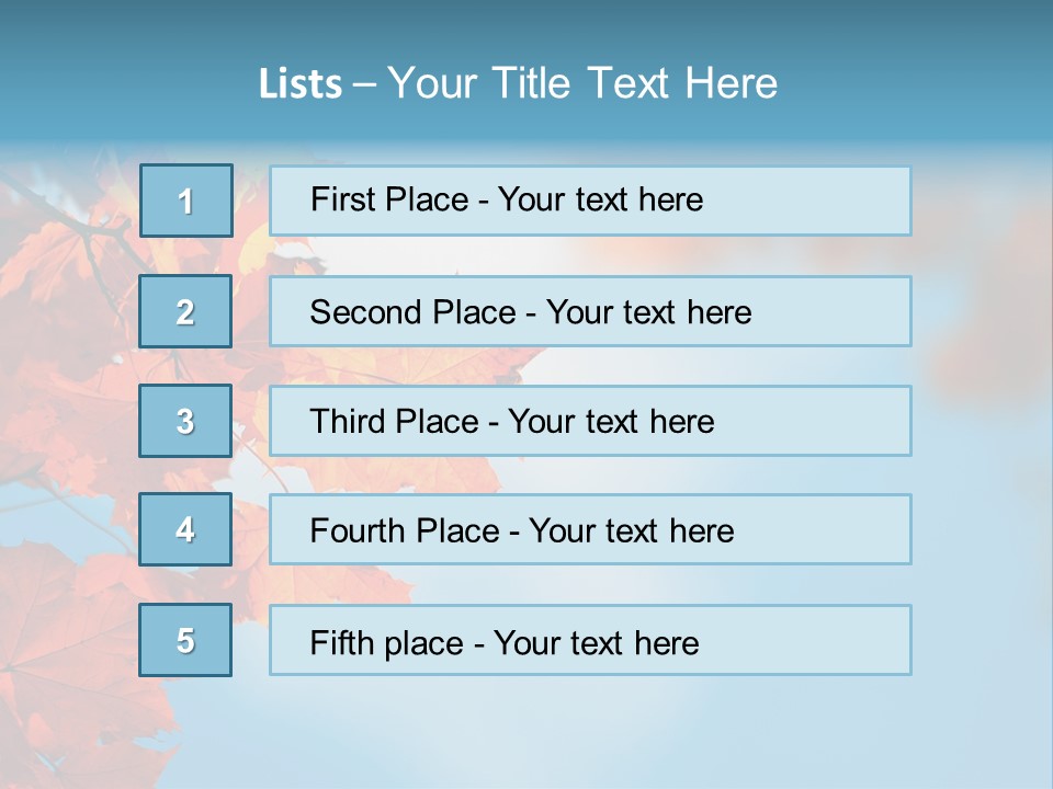 Foliage Maple Color PowerPoint Template