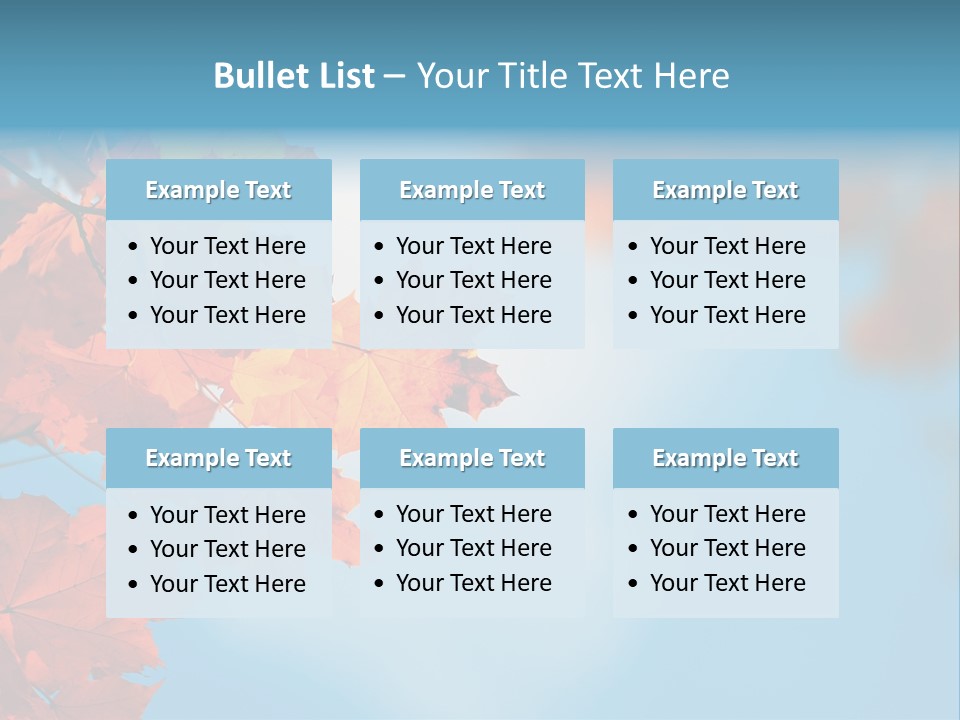 Foliage Maple Color PowerPoint Template