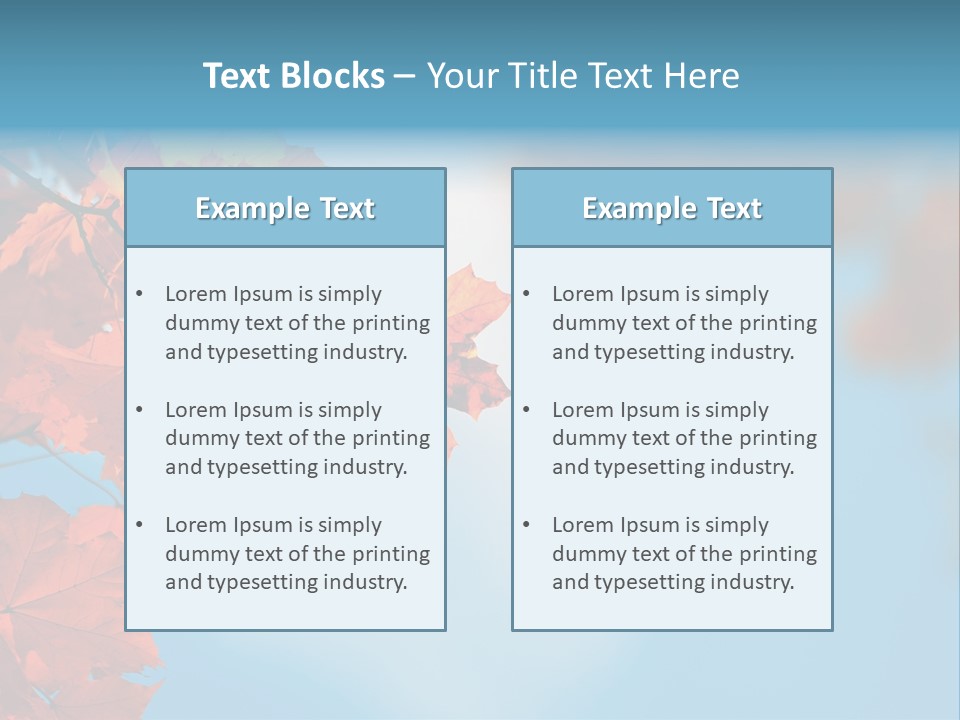 Foliage Maple Color PowerPoint Template