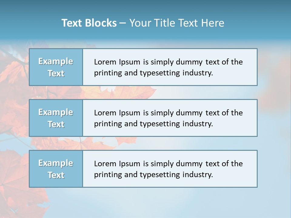 Foliage Maple Color PowerPoint Template
