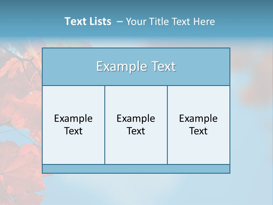 Foliage Maple Color PowerPoint Template
