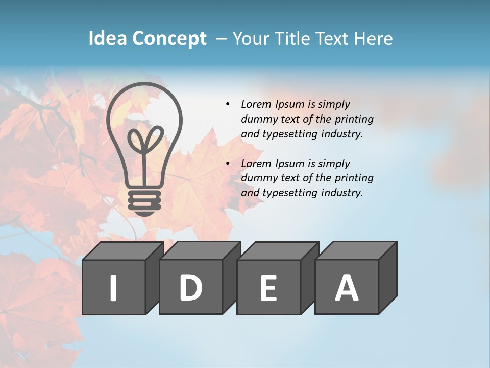 Foliage Maple Color PowerPoint Template