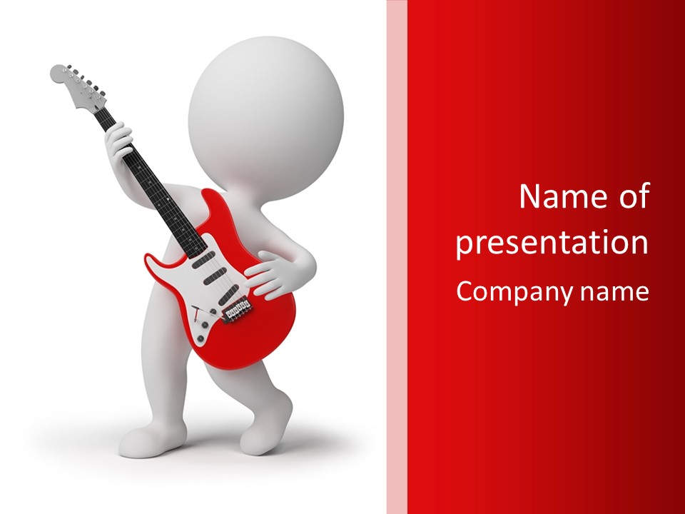 Isolated Little Singer PowerPoint Template