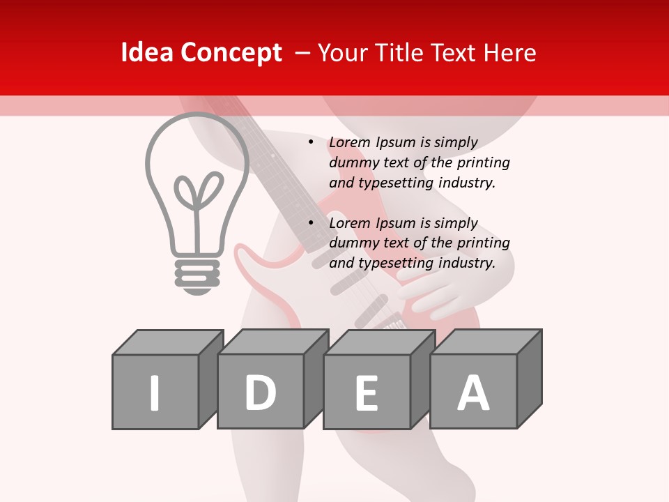 Isolated Little Singer PowerPoint Template