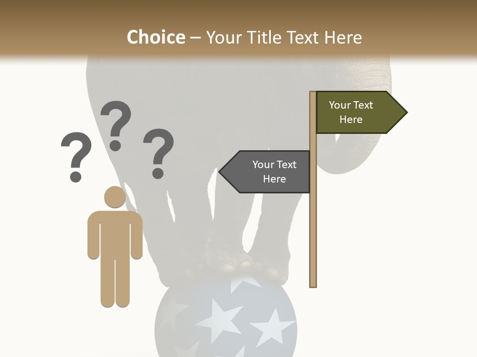 Humor Blue Metaphor PowerPoint Template