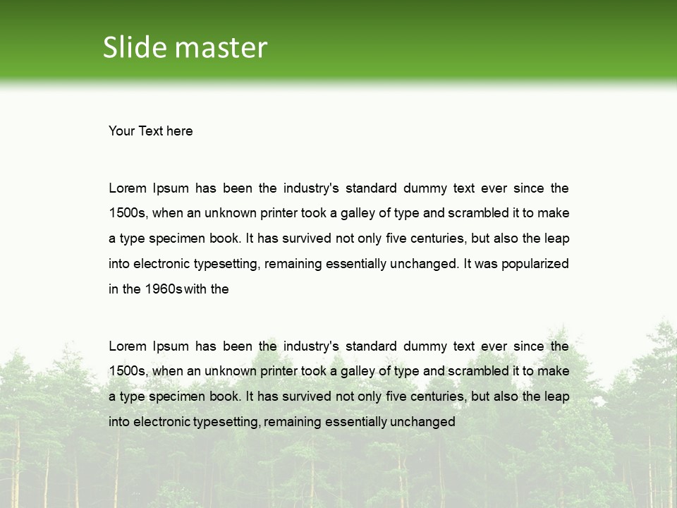 Tree Wood Sunny PowerPoint Template