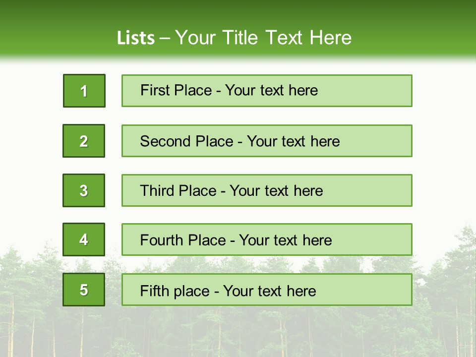 Tree Wood Sunny PowerPoint Template