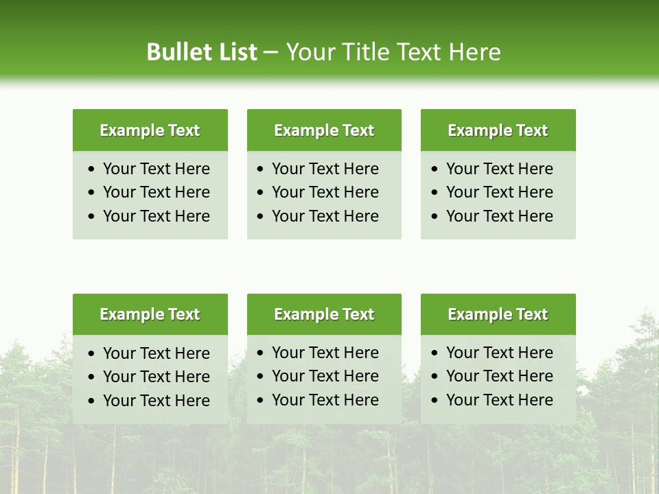 Tree Wood Sunny PowerPoint Template