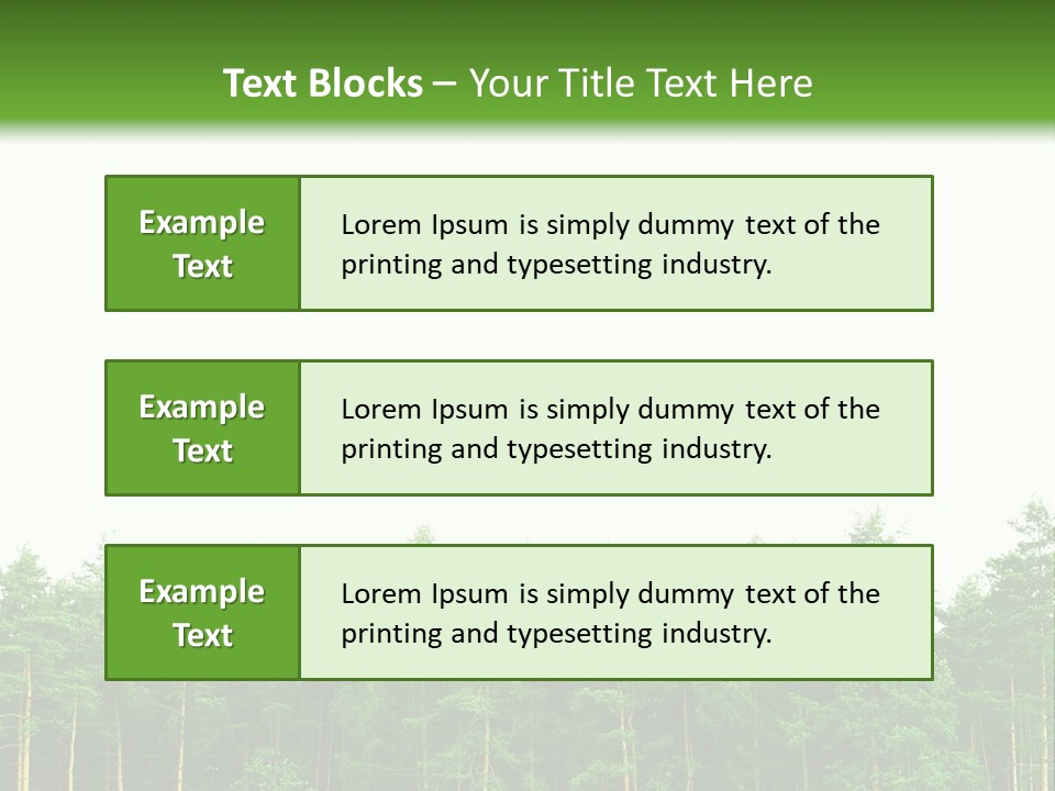 Tree Wood Sunny PowerPoint Template