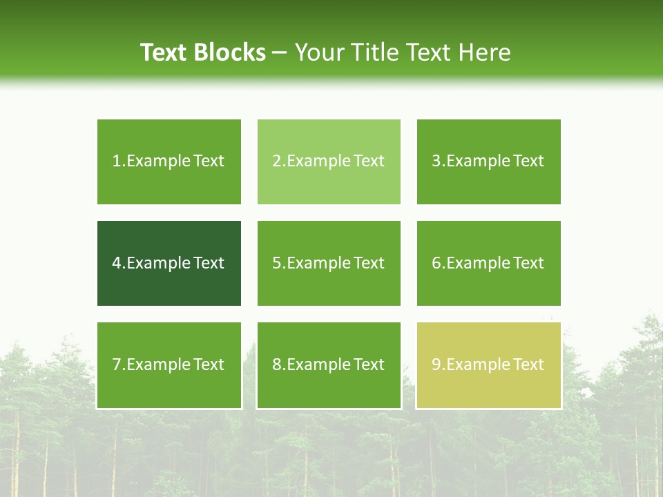 Tree Wood Sunny PowerPoint Template