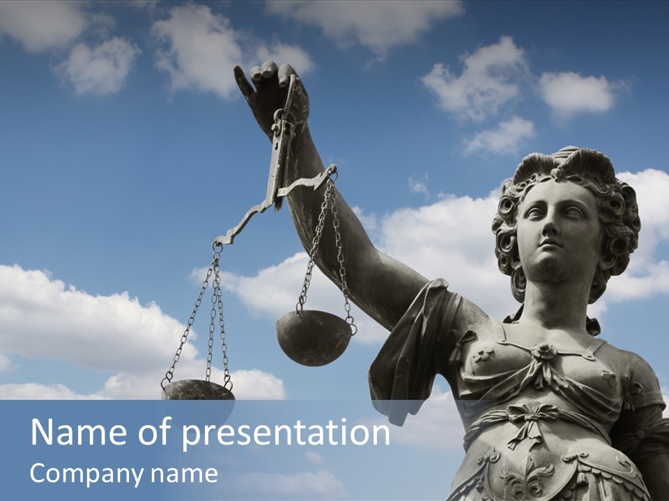 Balancing Statue Defense PowerPoint Template