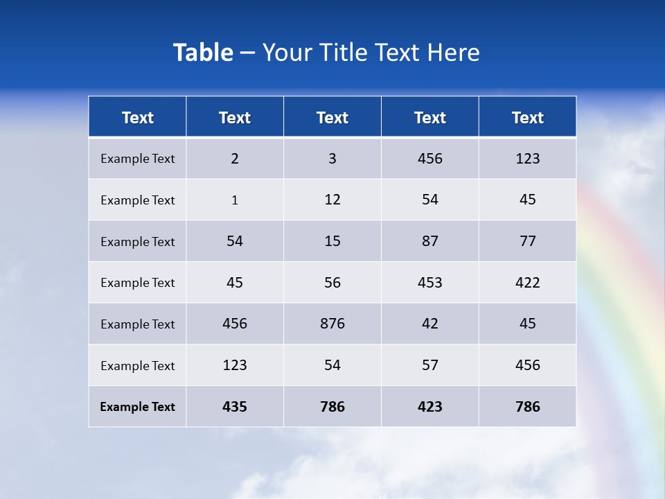 Beautiful Rainbow PowerPoint Template