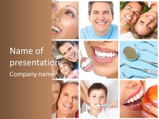 Boy Tooth Elderly PowerPoint Template