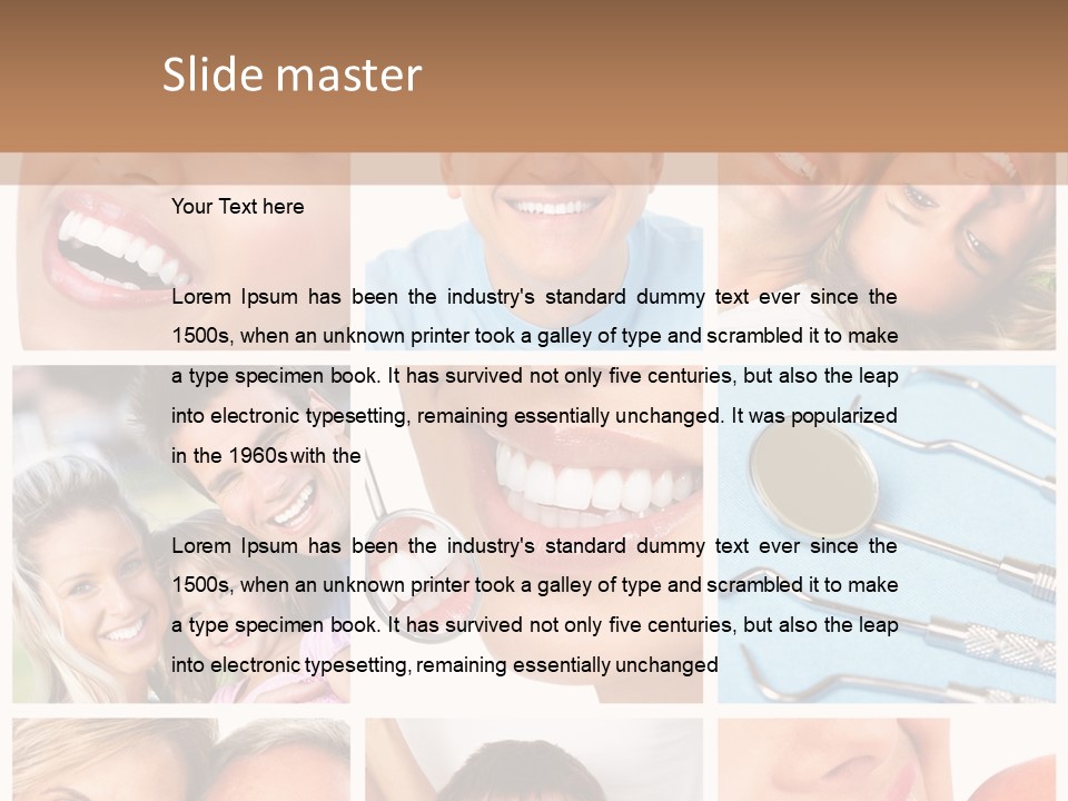 Boy Tooth Elderly PowerPoint Template