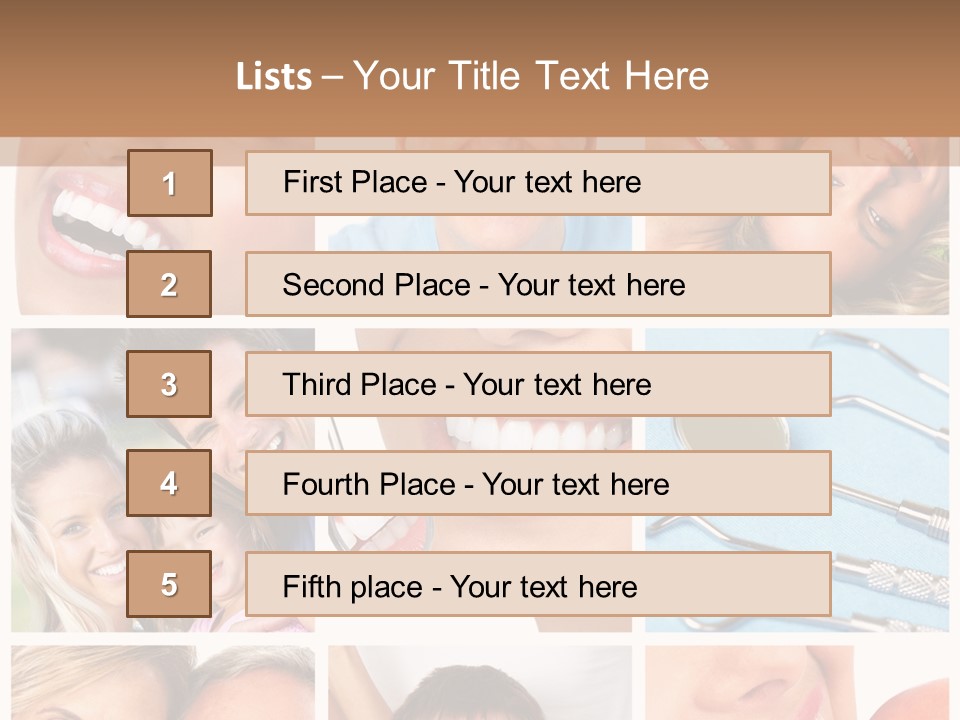 Boy Tooth Elderly PowerPoint Template