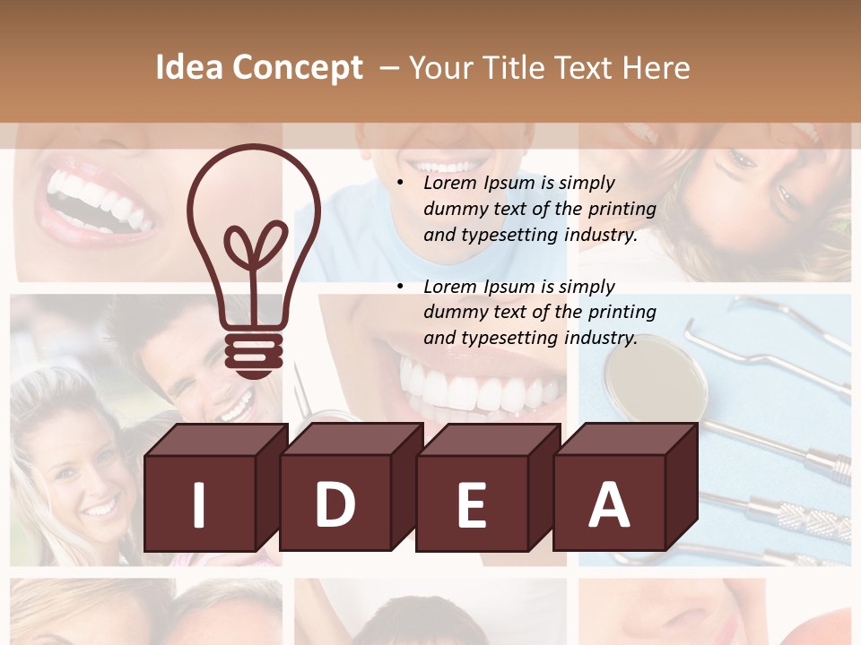 Boy Tooth Elderly PowerPoint Template