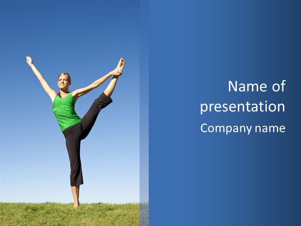 Gymnastics Lifestyle Stretch PowerPoint Template