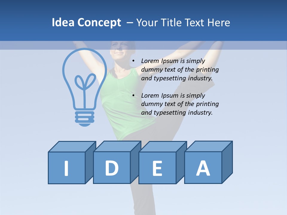 Gymnastics Lifestyle Stretch PowerPoint Template