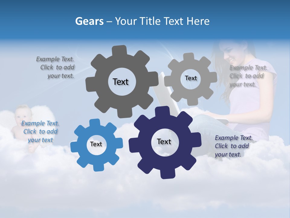 Angel Baby Internet PowerPoint Template