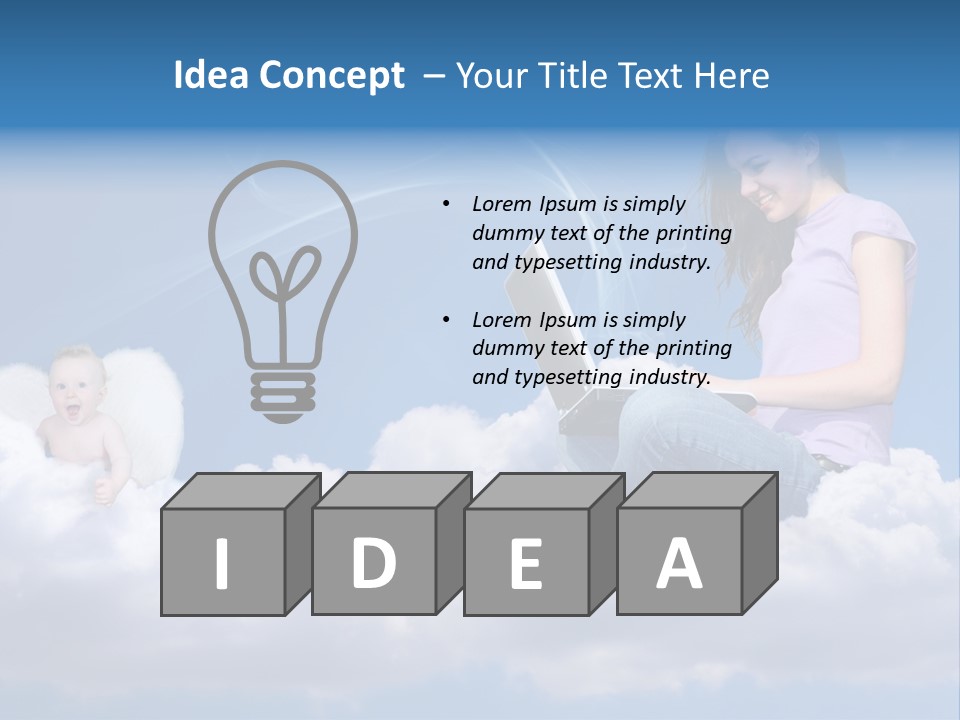 Angel Baby Internet PowerPoint Template