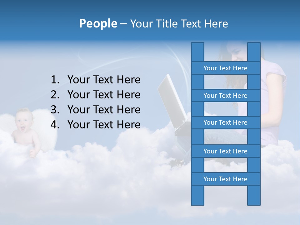 Angel Baby Internet PowerPoint Template