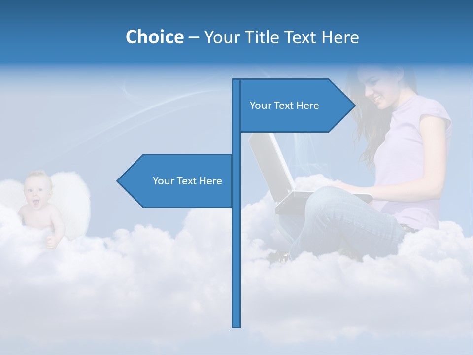 Angel Baby Internet PowerPoint Template