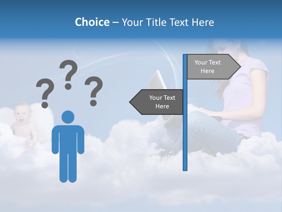 Angel Baby Internet PowerPoint Template