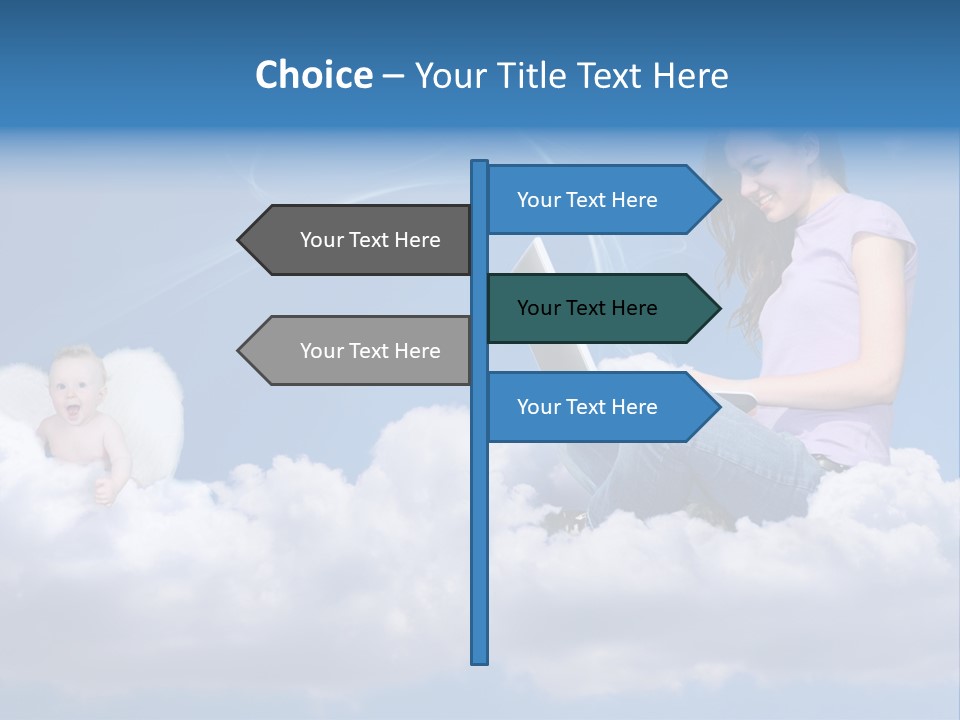 Angel Baby Internet PowerPoint Template