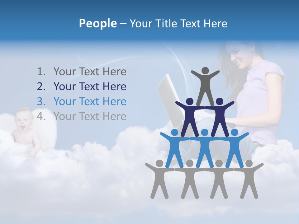 Angel Baby Internet PowerPoint Template