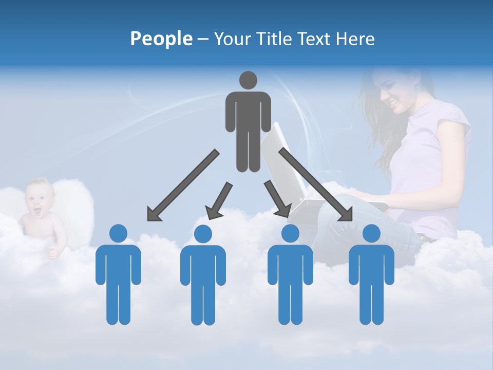 Angel Baby Internet PowerPoint Template