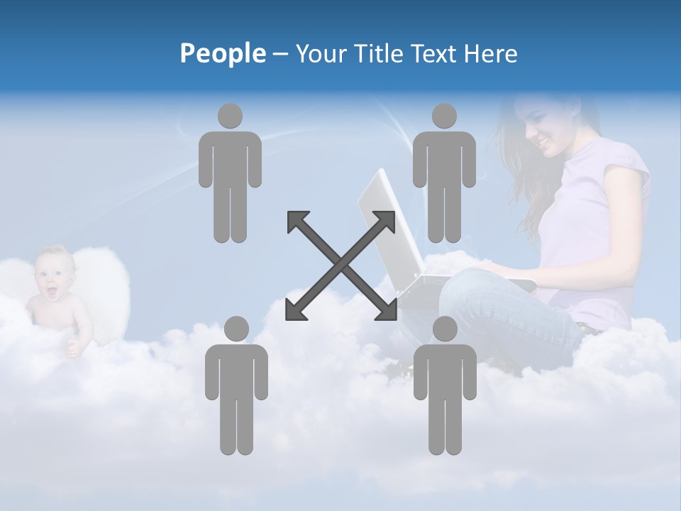 Angel Baby Internet PowerPoint Template