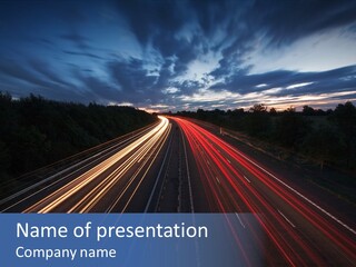 M Red Sunset PowerPoint Template