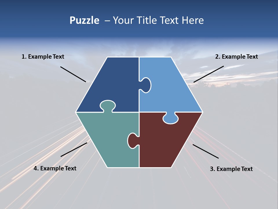 M Red Sunset PowerPoint Template