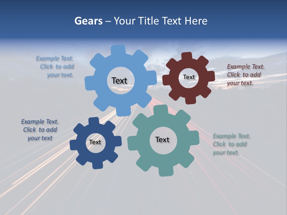 M Red Sunset PowerPoint Template